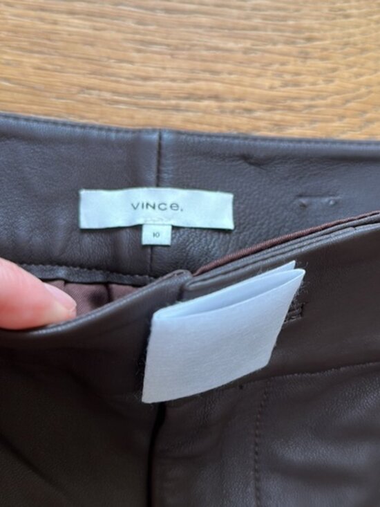 NWOT VINCE Leather flared pants- extremely soft!!! - Picture 14 of 16